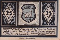 Allemagne 25 Pfennig - Furstenau - Notgeld - 1921