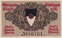 Allemagne 25 Pfennig - Geislingen - Notgeld - 1918
