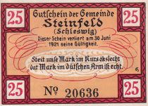 Allemagne 25 Pfennig - Steinfeld - Notgeld - 1921