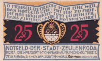 Allemagne 25 Pfennig - Zeulenroda - Notgeld - 1921