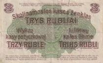 Allemagne 3 Roubles - Occupation Lithuanie - Posen - 1916 - S&eacute;rie T - P.R123