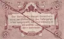 Allemagne 5 Mark - Marron-  Ville de Metz - 1917