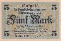 Allemagne 5 Mark - Territoire de Memel - 22-02-1922 - S&eacute;rie 052479