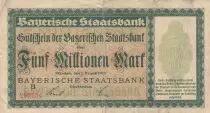 Allemagne 5 millions de Mark - Ville de Bayern - Num&eacute;ro 285254 -1923