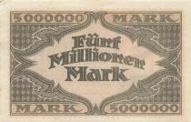 Allemagne 5 Millions Mark - Hambourg - Notgeld - 1923