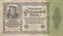 Allemagne 50 000 mark - Reichsbanknote - Burgermaster brauweiler - S&eacute;rie A - 1922