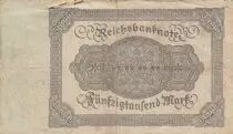 Allemagne 50 000 mark - Reichsbanknote - Burgermaster brauweiler - S&eacute;rie A - 1922