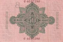 Allemagne 50 Mark - Vert & Rose - 1908 - Série C - 7 digit - P.41