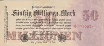 Allemagne 50 Millionen mark - Reichsbanknote - S&eacute;rie R 7 digit - 1923