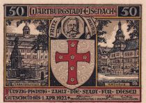 Allemagne 50 Pfennig -  Eisenach - Notgeld - 1922