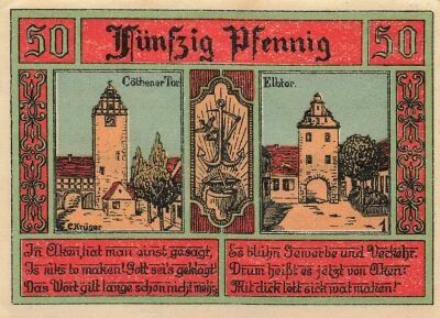 Allemagne 50 Pfennig - Aken / Elbe - 1921 - Notgeld