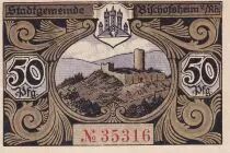 Allemagne 50 Pfennig - Bischolsheim v. Rh&ouml;n - Notgeld - 1921