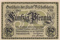 Allemagne 50 Pfennig - Bischolsheim v. Rhön - Notgeld - 1921