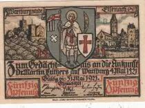 Allemagne 50 Pfennig - Eifenach - Notgeld - 31-05-1921 - SPL