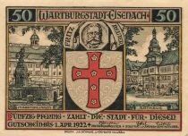 Allemagne 50 Pfennig - Eisenach - 1922 - Notgeld