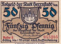 Allemagne 50 Pfennig - Herrnstadt - Notgeld - 1920