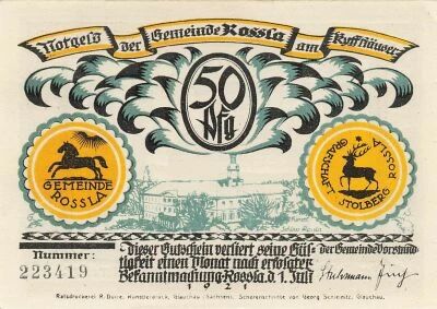 Allemagne 50 Pfennig - Rossla - Notgeld - 1921
