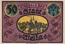 Allemagne 50 Pfennig - Weida - Notgeld - 1921