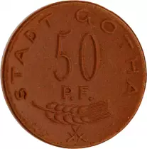 Allemagne 50 PFENNIG 1921 Gotha - Porcelaine - ALLEMAGNE (R&eacute;publique de Weimar)