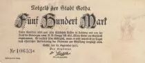 Allemagne 500 mark - Etat de Gotha - Numéro 10653 - 1922