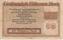 Allemagne 500 millions de Mark - Badois aniline et usine de soda - 1922