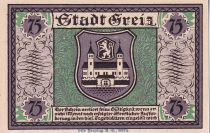 Allemagne 75 Pfennig - Greiz - Notgeld - 1921