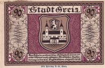 Allemagne 90 Pfennig - Greiz - Notgeld - 1921