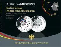 Allemagne Baron de M&uuml;nchhausen - 20 Euros BE Argent Couleur Allemagne 2020