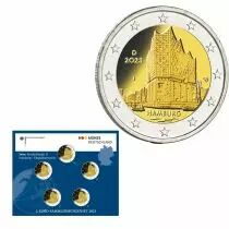 Allemagne BLISTER BU 5 X 2 Euros Comm&eacute;mo. 2023 - Hamburg (5 Ateliers)