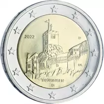 Allemagne BLISTER BU 5 X 2 Euros Comm&eacute;mo. Allemagne 2022 - Thuringe - Ch&acirc;teau de la Wartbourg (5 Ateliers)