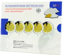 Allemagne COFFRET BE 5 x 2 Euros Comm&eacute;mo. Allemagne 2013 - Bade-Wurtemberg (les 5 ateliers)