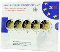 Allemagne COFFRET BE 5 x 2 Euros Commémo. Allemagne 2015 - Réunification allemande (les 5 ateliers)