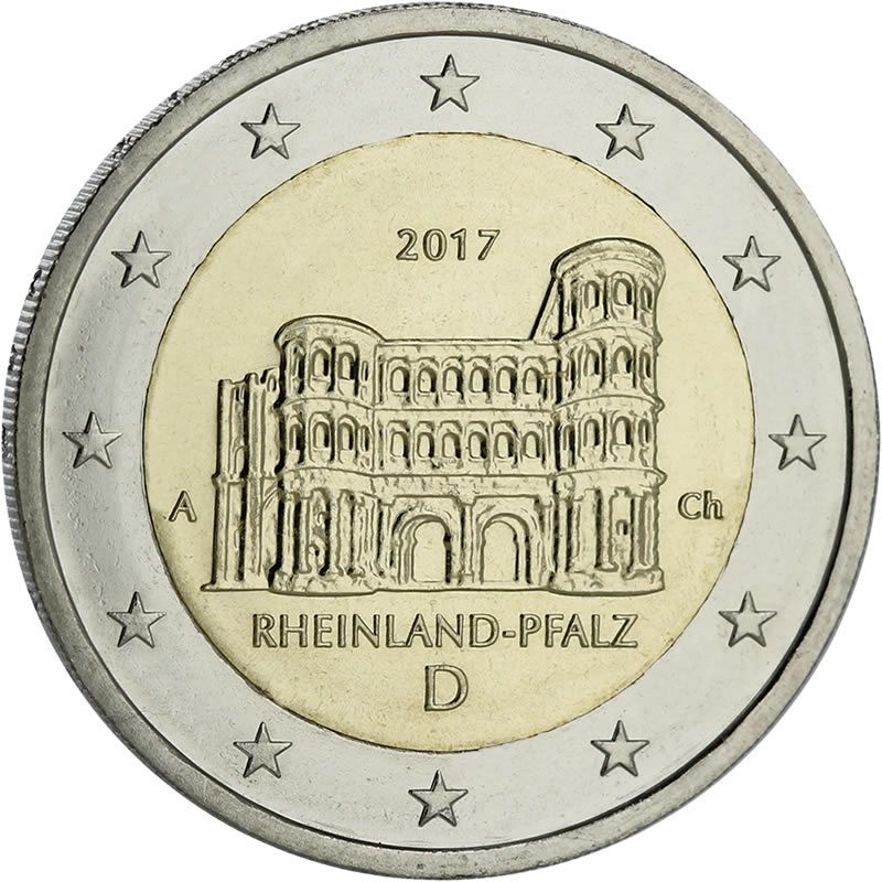 Allemagne Coffret Be 5 X 2 Euros Commémo Allemagne 2017 Rhénanie