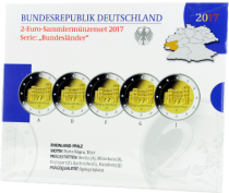 Allemagne COFFRET BE 5 x 2 Euros Commémo. Allemagne 2017 - Rhénanie-Palatinat (les 5 ateliers)