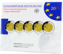 Allemagne COFFRET BE 5 X 2 Euros Comm&eacute;mo. Allemagne 2019 - 30 ans du Chute de Mur de Berlin (5 ateliers)