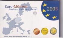 Allemagne Coffret BU Euro 2005 - 1 centime &agrave; 2 euros - Atelier G