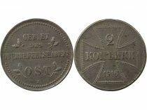 Allemagne Front de l\'Est - 2 Kopecks Fer - 1916 J Hambourg