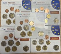 Allemagne Lot de 5 séries Allemagne 2007 - 8 pièces de monnaies