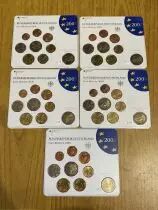 Allemagne Lot de 5 séries Allemagne 2008 - 8 pièces de monnaies