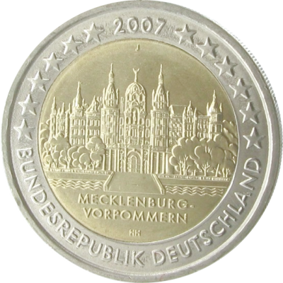 Allemagne Lot de 5 x 2 Euros Commmo. Allemagne 2007 - Mecklenbourg  Pomranie occidentale (les 5 ateliers)