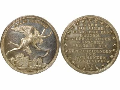 Allemagne M�daille Argent, Chronos, Voeux du Nouvel Si�cle - 1801