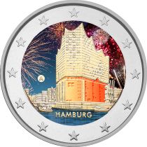 Allemagne Pièce Allemagne 2 Euros Commémo. Couleur UNC 2023 - Hambourg - Ateliers indifférents