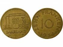 Allemagne Sarre - 10 Franken - 1954 Paris