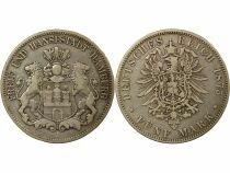 Allemagne Ville De Hambourg - 5 Mark Argent - 1875 J