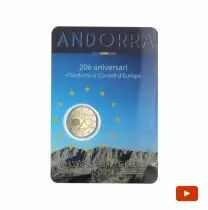 Andorra  2 Euros Commemo. 2014 BU Hits - Council of Europe