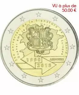 Andorra  2 Euros Commemo. 2015 BU strike - Customs Union