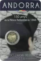 Andorra  2 Euros Commemo. 2016 BU - New Reformation of 1866