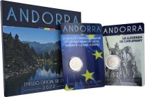Andorre  lot 2 x 2 Euros Charlemagne et Accord monétaire 2022 et BU 8 monnaies - 2022