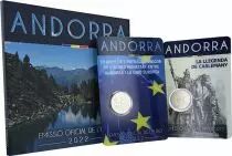 Andorre  lot 2 x 2 Euros Charlemagne et Accord mon&eacute;taire 2022 et BU 8 monnaies - 2022