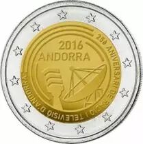 Andorre 2 Euros Commémo. 2016  frappe BU - Radio et Télé